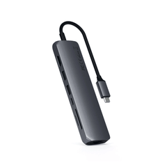 Hub/ Cổng Chuyển USB-C Satechi Multiport Slim 7in1 Ethernet HDMI 4K ST-P7SK