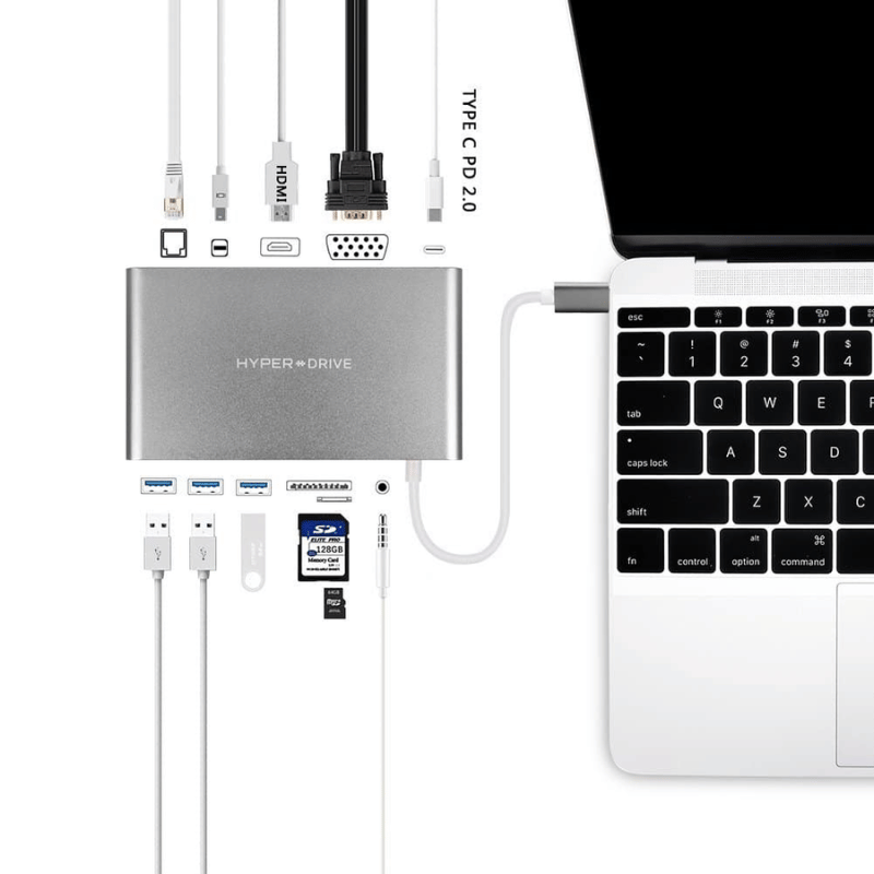 Hub/Cổng chuyển USB Type-C 11in1 HyperDrive Ultimate