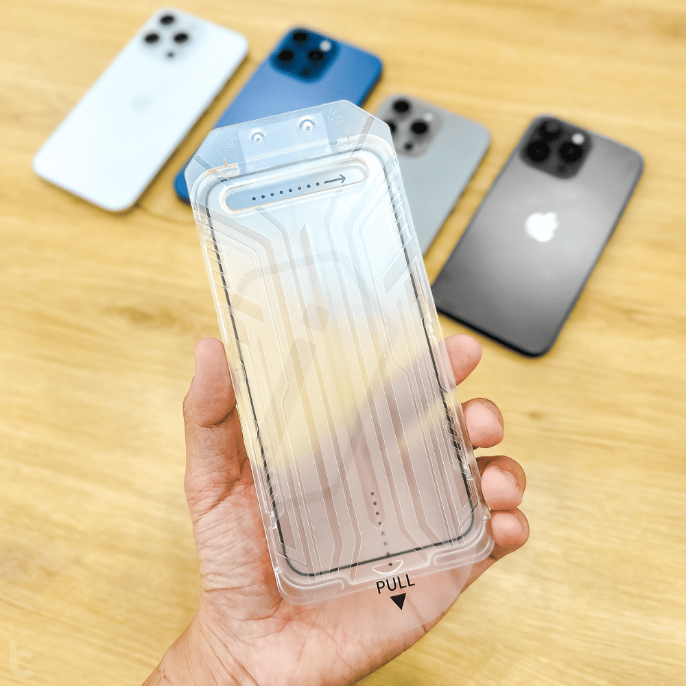 Kính Cường Lực iPhone 15 Series WIWU Easy Install Có Khung Tự Dán, Lấy Bụi, Lưới Bảo Vệ Màng Loa