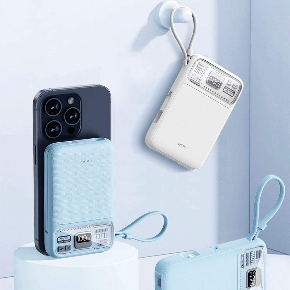 Pin/ Sạc Dự Phòng WiWU Không Dây MagSafe 22.5W Trong Suốt Wi-P016 10.000mAh