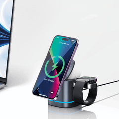 Dock Sạc Trong Suốt Rubik’s Cube WiWU 3in1 Cho iPhone/ AirPods/ Apple Watch Wi-W024