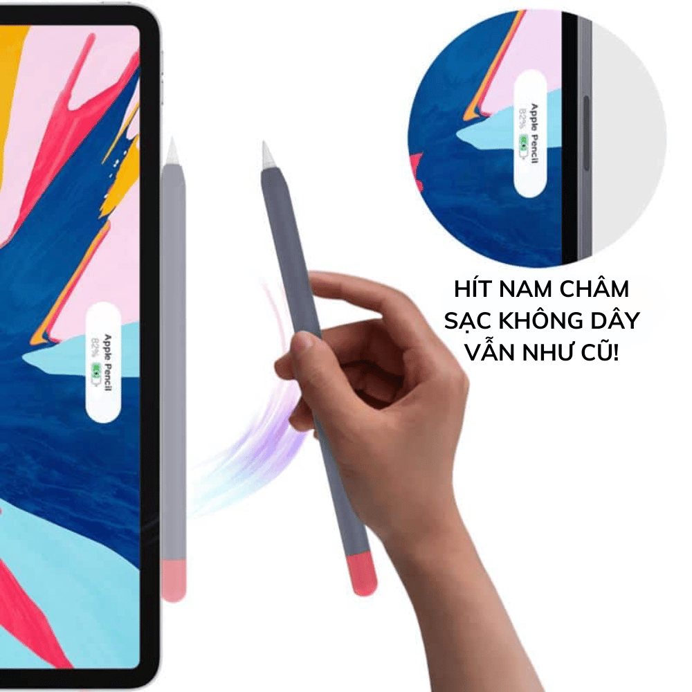 Case/ Ốp Silicon Apple Pencil 2 Kiểu Bút Chì AHASTYLE