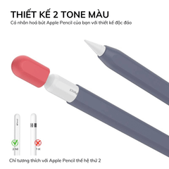 Case/ Ốp Silicon Apple Pencil 2 Kiểu Bút Chì AHASTYLE