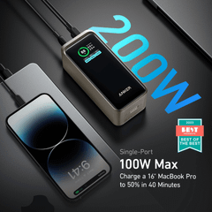 Sạc Dự Phòng Anker Prime 2C1A 200W 20.000mAh A1336