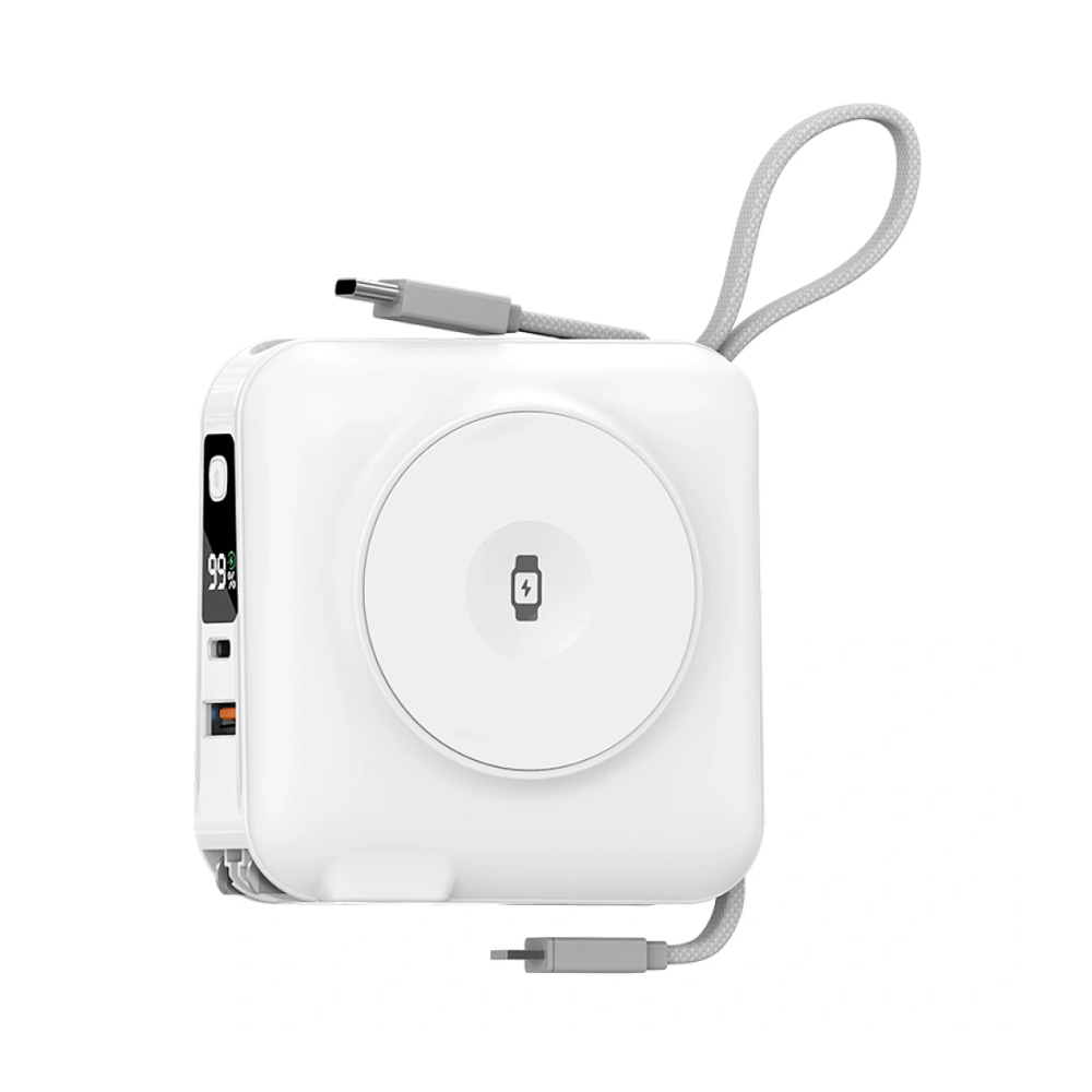 Củ kiêm Pin Dự Phòng WIWU All-Round 6in1 (Tích hợp Cáp USB-C, Chấu AC) 15.000mAh 45W Wi-P051