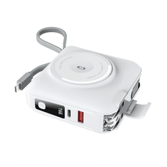 Củ kiêm Pin Dự Phòng WIWU All-Round 6in1 (Tích hợp Cáp USB-C, Chấu AC) 15.000mAh 45W Wi-P051