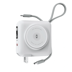 Củ kiêm Pin Dự Phòng WIWU All-Round 6in1 (Tích hợp Cáp USB-C, Chấu AC) 15.000mAh 45W Wi-P051