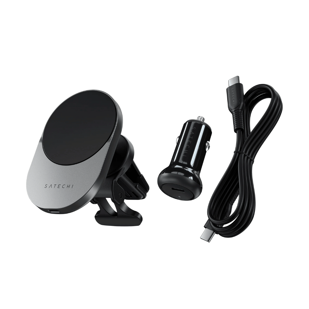 Sạc Magsafe Qi2 15W Ô Tô Satechi (Kèm Tẩu Sạc và Cáp USB-C)