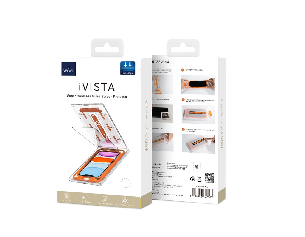 Kính Cường Lực iPhone 2.5D Có Khung Dán WIWU iVista