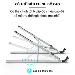 Stand/ Giá Đỡ Nhôm Kê Cao MacBook WIWU 6 Nấc