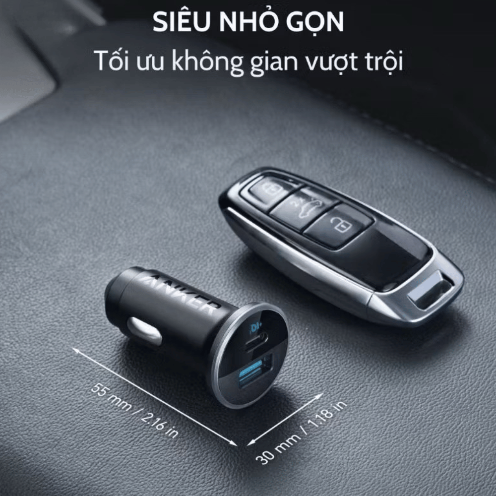 Tẩu Sạc Ô Tô Anker 323 1C1A 52.5W A2735