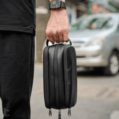 Túi Đựng Phụ Kiện Da Chống Trộm WIWU Salem Anti-Theft Travel Pouch
