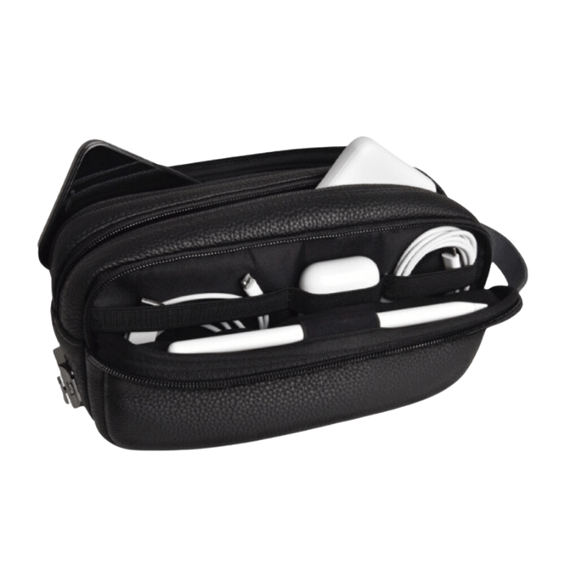 Túi Đựng Phụ Kiện Da Chống Trộm WIWU Salem Anti-Theft Travel Pouch