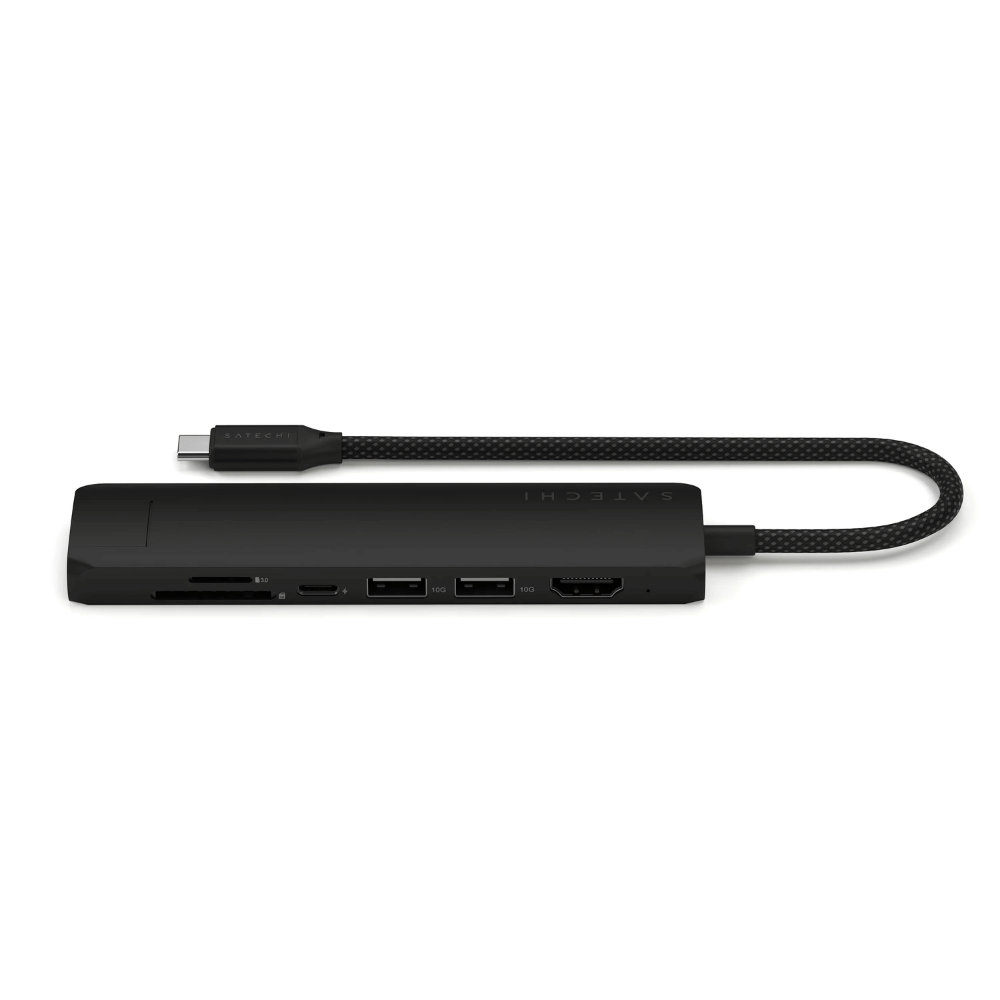 Hub/ Cổng Chuyển USB-C Satechi Multiport Slim 7in1 Ethernet HDMI 4K ST-P7SK