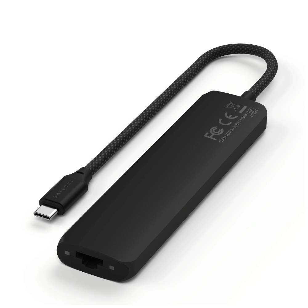 Hub/ Cổng Chuyển USB-C Satechi Multiport Slim 7in1 Ethernet HDMI 4K ST-P7SK