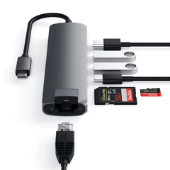 Hub/ Cổng Chuyển USB-C Satechi Multiport Slim 7in1 Ethernet HDMI 4K ST-P7SK