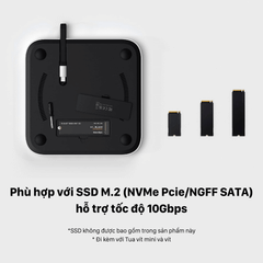 Đế Kiêm Hub Chuyển Đổi Satechi Cho Mac Mini/Studio với Box NVME SSD – ST-GMMSHS