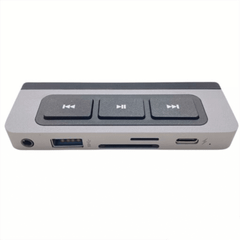 Hub /Cổng Chuyển USB-C iPad Đa Phương Tiện HyperDrive Media HDMI 4k/60Hz USB-C, USB-A, SD, MicroSD, Jack 3.5mm