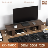 Kệ kê máy tính gỗ óc chó, trang trí bàn làm việc | Phụ kiện máy tính, laptop Walnut Monitor Rise