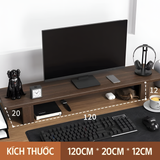 Kệ kê máy tính gỗ óc chó, trang trí bàn làm việc | Phụ kiện máy tính, laptop Walnut Monitor Rise