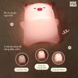 ĐÈN PHÁT SÁNG SẠC USB GIAO DIỆN CHÚ LỢN NẰM ƯỜN THƯ GIÃN| PINKY BELLY