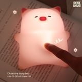 ĐÈN PHÁT SÁNG SẠC USB GIAO DIỆN CHÚ LỢN NẰM ƯỜN THƯ GIÃN| PINKY BELLY