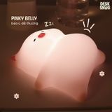ĐÈN PHÁT SÁNG SẠC USB GIAO DIỆN CHÚ LỢN NẰM ƯỜN THƯ GIÃN| PINKY BELLY