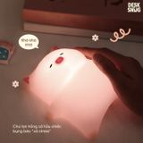 ĐÈN PHÁT SÁNG SẠC USB GIAO DIỆN CHÚ LỢN NẰM ƯỜN THƯ GIÃN| PINKY BELLY