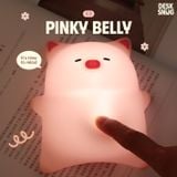 ĐÈN PHÁT SÁNG SẠC USB GIAO DIỆN CHÚ LỢN NẰM ƯỜN THƯ GIÃN| PINKY BELLY