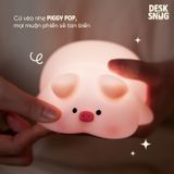 Đèn phát sáng sạc USB giao diện heo hồng ụt ịt xì hơi| Piggy Pop