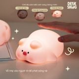 Đèn phát sáng sạc USB giao diện heo hồng ụt ịt xì hơi| Piggy Pop