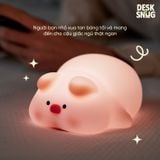 Đèn phát sáng sạc USB giao diện heo hồng ụt ịt xì hơi| Piggy Pop