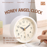 Đồng hồ báo thức Analog tiện lợi trang trí nhà cửa, bàn làm việc | Đồng hồ để bàn trang trí Honey Angel Clock