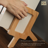Giá đỡ kệ sách để bàn bằng gỗ Desksnug Kệ sách sáng tạo tinh tế Decor trang trí bàn học bàn làm việc