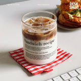 Cốc thuỷ tinh dáng trụ trong suốt chịu nhiệt | Cốc thuỷ tinh dáng trụ thiết kế sang trọng in chữ Grilled Onion