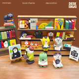 Mô hình mèo đáng yêu đọc sách trang trí góc học tập | Mô hình mèo xinh xắn trang trí bàn làm việc