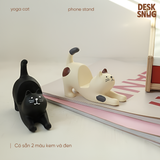 Giá đỡ điện thoại, máy tính bảng hình mèo tập yoga dễ thương | Giá đỡ điện thoại để bàn hình mèo YOGA CAT dễ thương