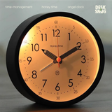 Đồng hồ báo thức Analog tiện lợi trang trí nhà cửa, bàn làm việc | Đồng hồ để bàn trang trí Honey Angel Clock