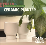 Chậu cây gốm sứ để bàn phong cách hiện đại | Chậu cây chất liệu gốm sứ trang trí bàn làm việc
