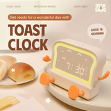Đồng hồ tích hợp đèn ngủ giao diện bánh mì nướng dễ thương| Toast Clock