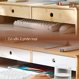 Kệ, giá gỗ tre nâng đỡ màn hình máy tính thông minh đa dạng kích thước | Kệ máy tính Computer Monitor Shelf