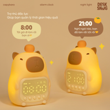 Đồng hồ đèn ngủ thông minh, tích hợp đa chức năng siêu dễ thương| CABYPARA CLOCK