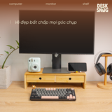 Kệ, giá gỗ tre nâng đỡ màn hình máy tính thông minh đa dạng kích thước | Kệ máy tính Computer Monitor Shelf