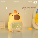 Đồng hồ đèn ngủ thông minh, tích hợp đa chức năng siêu dễ thương| CABYPARA CLOCK