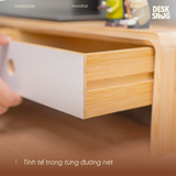 Kệ, giá gỗ tre nâng đỡ màn hình máy tính thông minh đa dạng kích thước | Kệ máy tính Computer Monitor Shelf