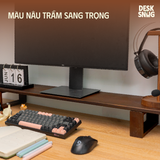 Kệ kê máy tính gỗ óc chó, trang trí bàn làm việc | Phụ kiện máy tính, laptop Walnut Monitor Rise
