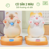 Giá đỡ điện thoại/ipad/máy tính bảng hình mèo mập ú, mềm mại | Giá đỡ điện thoại để bàn hình mèo MUFFIN CAT PUFF dễ thương