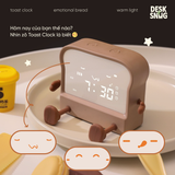 Đồng hồ tích hợp đèn ngủ giao diện bánh mì nướng dễ thương| Toast Clock