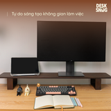 Kệ kê máy tính gỗ óc chó, trang trí bàn làm việc | Phụ kiện máy tính, laptop Walnut Monitor Rise