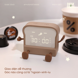 Đồng hồ tích hợp đèn ngủ giao diện bánh mì nướng dễ thương| Toast Clock